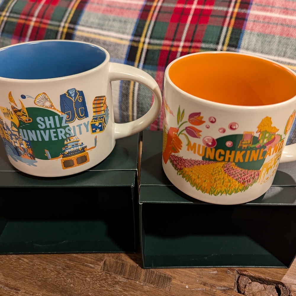 Munchkinland & Shiz University Mugs